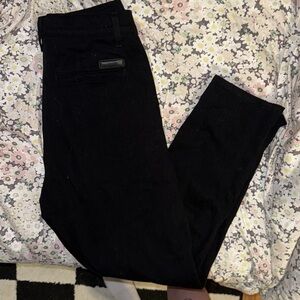 Ag Adriano Goldschmied Black Solomon crop pants